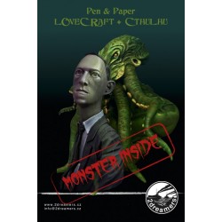 Promo pack of 2 busts: H.P.Lovecraft & Cthulhu